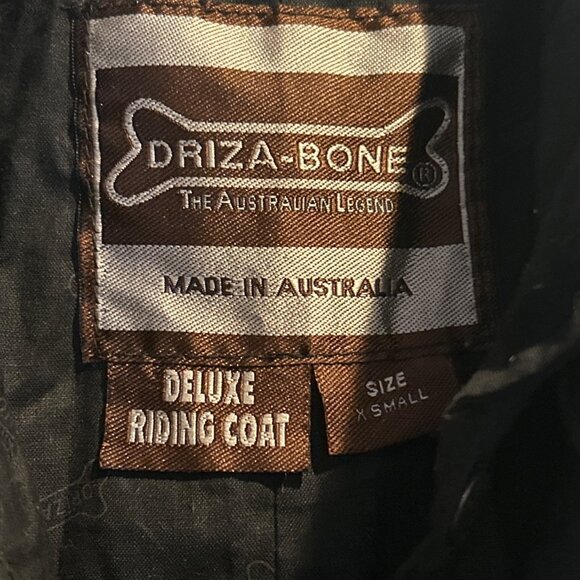 Driza-Bone Deluxe Riding Coat Size 3 / XS Long Waxed Jacket Outdoor Equestrian - Picture 3 of 4